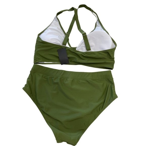 Daci Olive Swim Two-Piece with High Waist - Picture 2 of 2